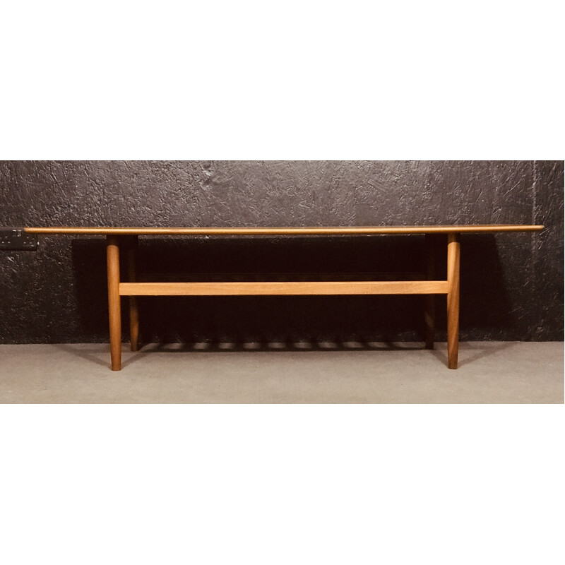 Mid century G Plan coffee table with a rack in teak, England