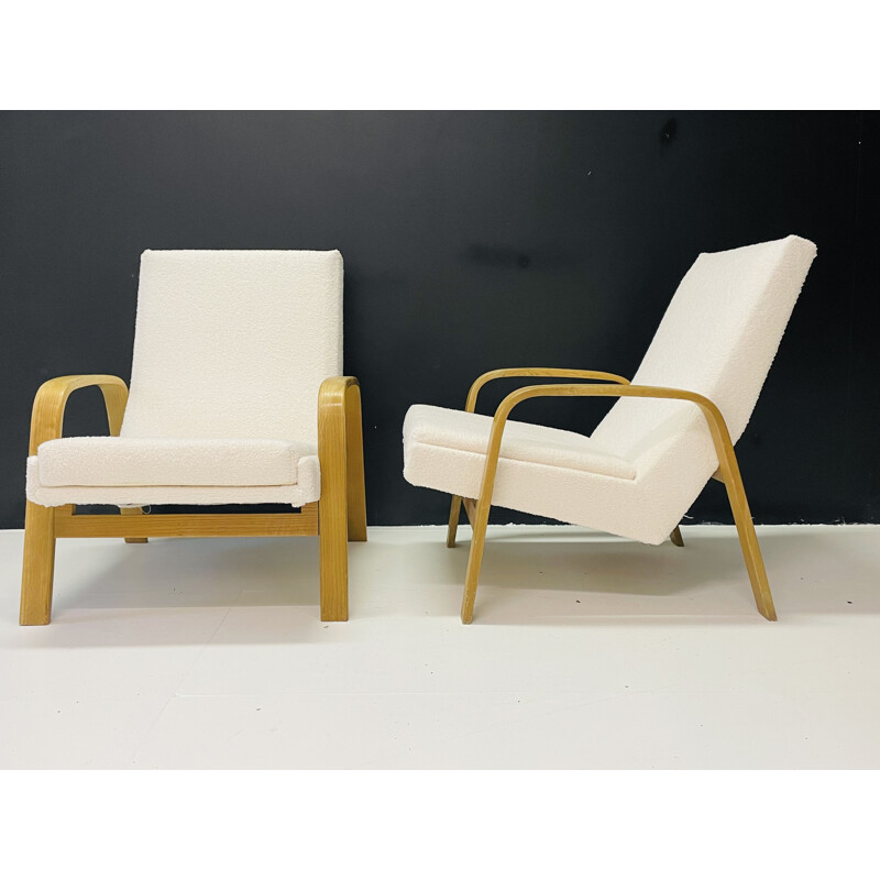 Pair of vintage Arp armchairs by Pierre Guariche, Michel Mortier and Joseph-André Motte for Steiner