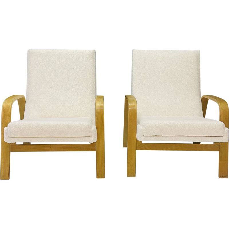 Pair of vintage Arp armchairs by Pierre Guariche, Michel Mortier and Joseph-André Motte for Steiner