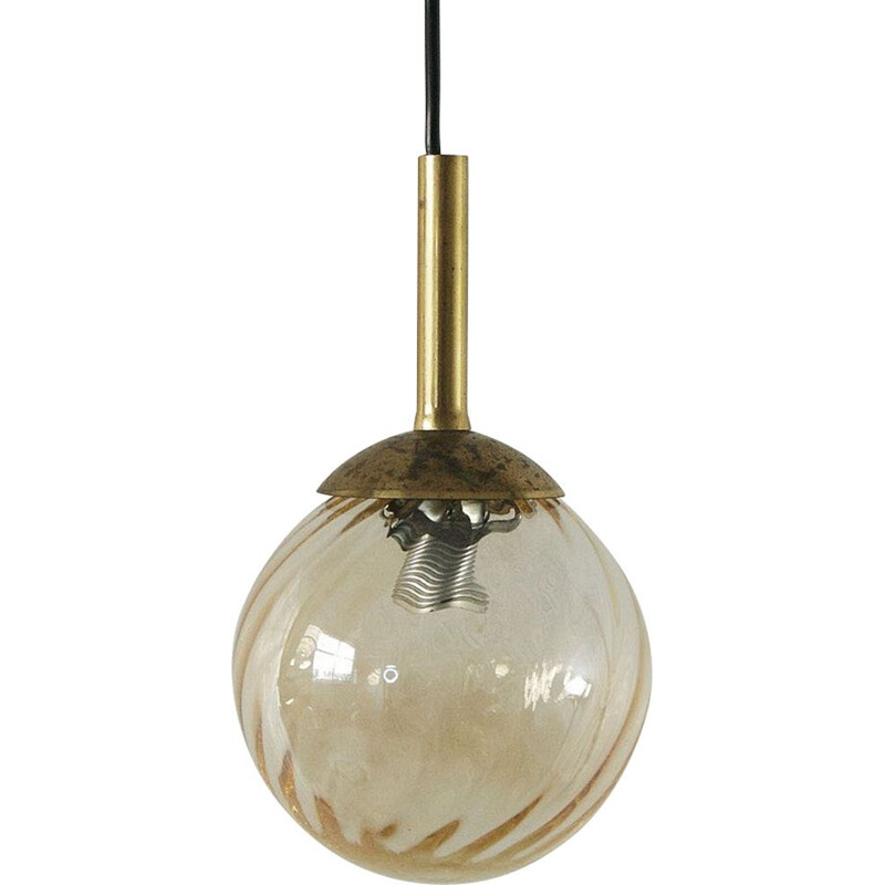 Mid-century glass pendant lamp