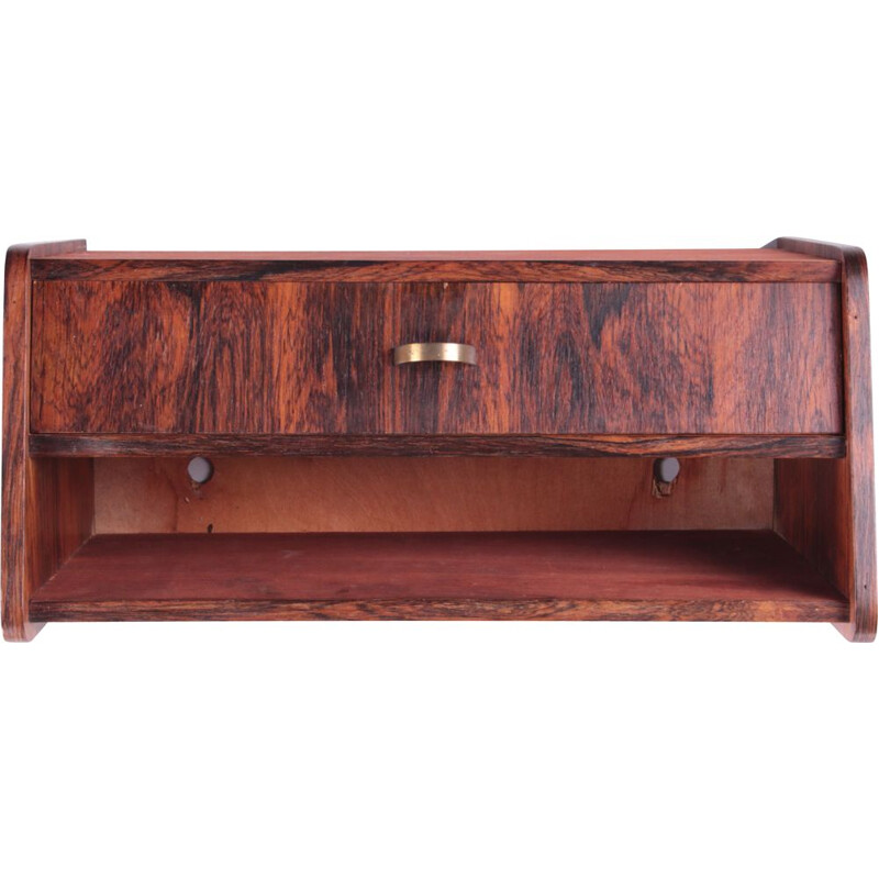 Vintage rosewood floating night stand, Denmark 1960s