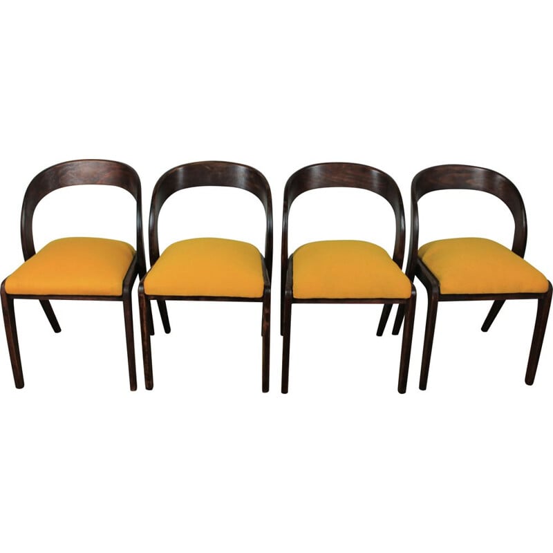 Set of 4 Baumann Gondole vintage chairs, 1970-1980