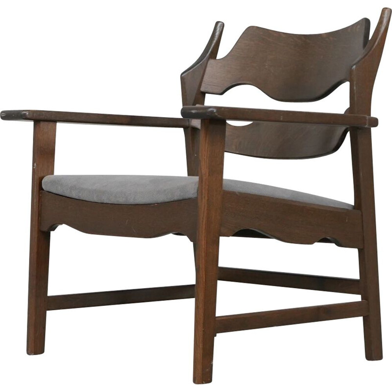 Oakwood Razor mid-century Danish armchair by Henning Kjaernulf, 1960s