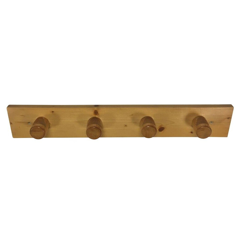 Vintage pine coat rack by Charlotte Perriand for Les Arcs, 1960