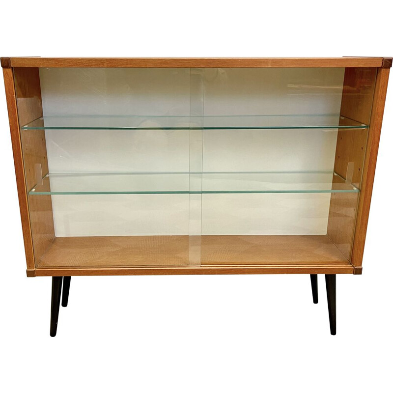 Vintage glass adjustable bookcase