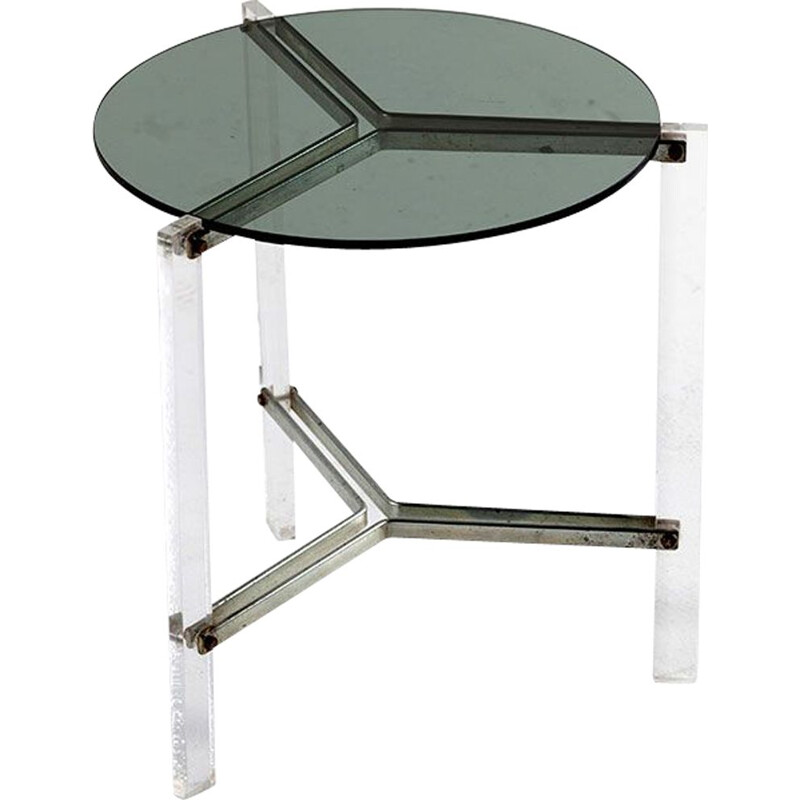 Vintage acrylic glass side table