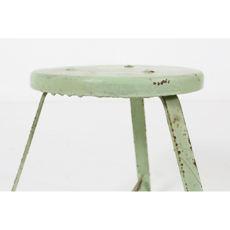 Vintage green stool, 1930