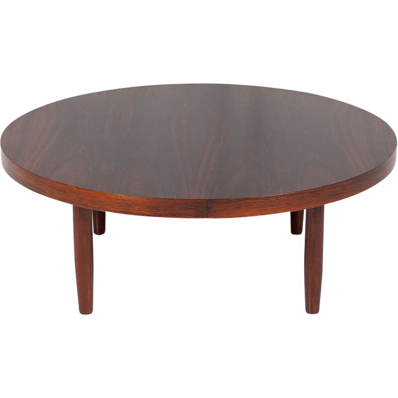 Mid-century Danish round rosewood coffee table, 1960s