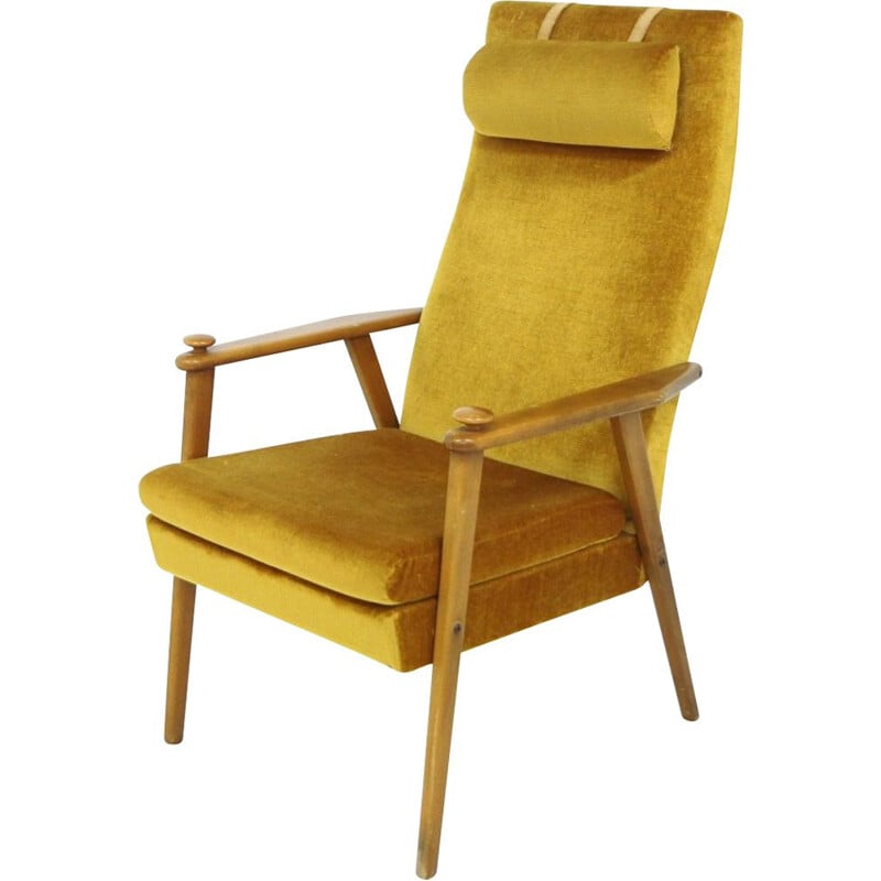 Vintage velvet armchair, Sweden 1950s