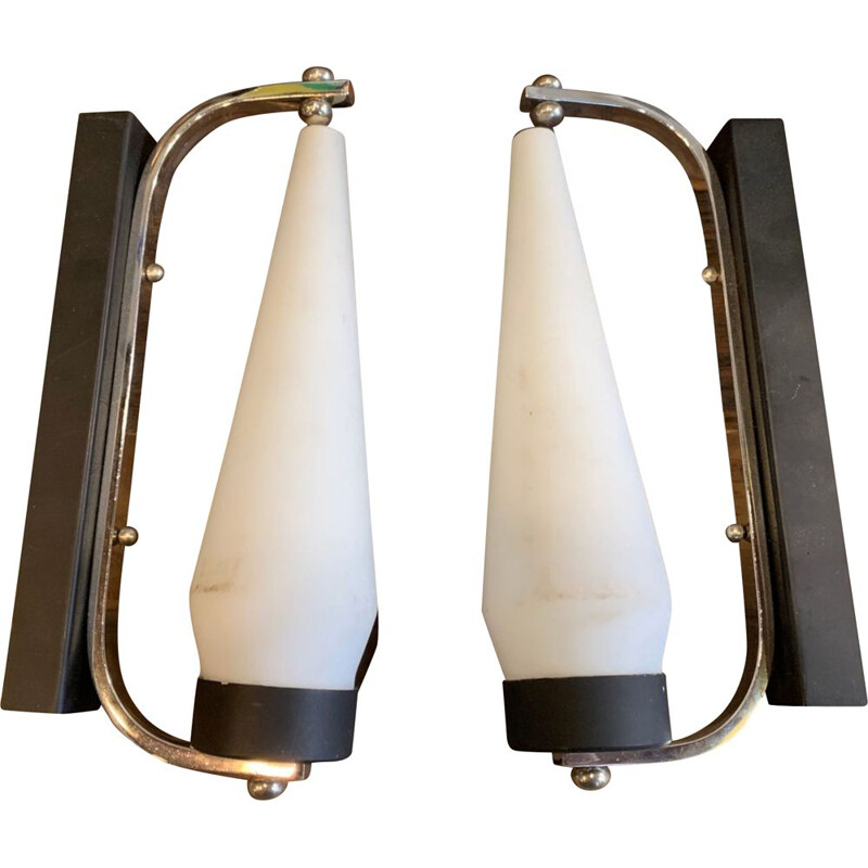 Pair of vintage wall lamps, Italy 1950s