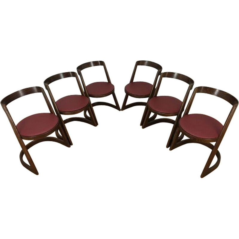 Set of 6 vintage chairs by Baumann Halfa, 1970s