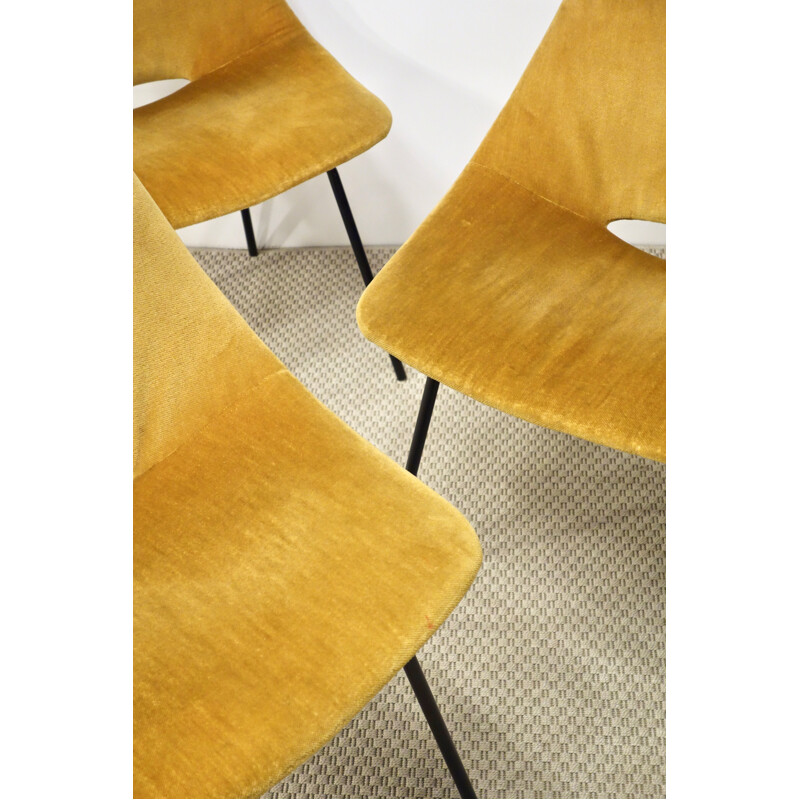 Set of 6 vintage Amsterdam chairs by Pierre Guariche for Steiner, 1954