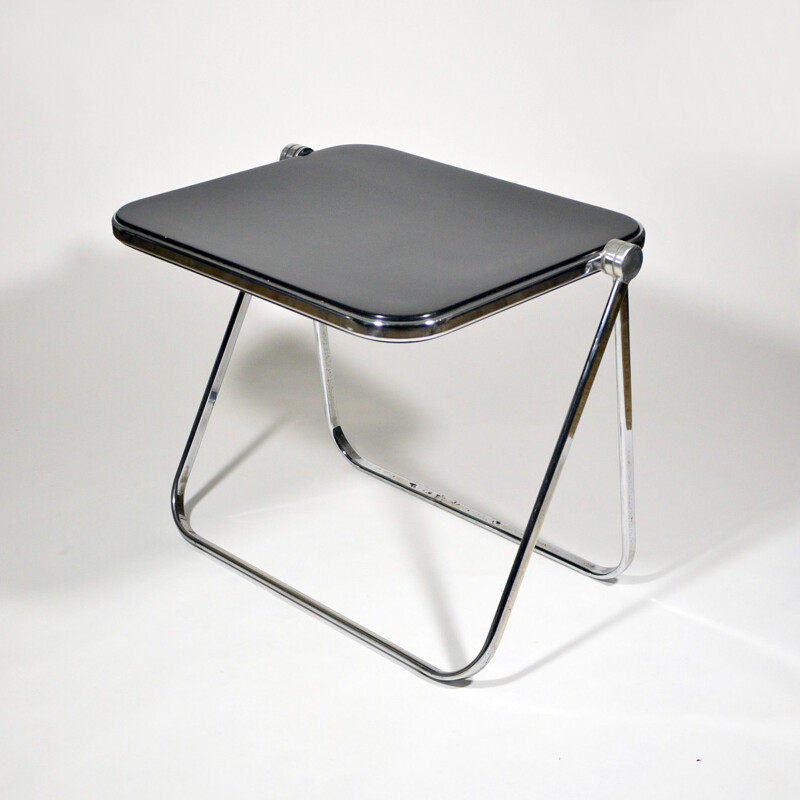 Vintage folding desk in black platone by Giancarlo Piretti for Anonima Castelli, 1970s