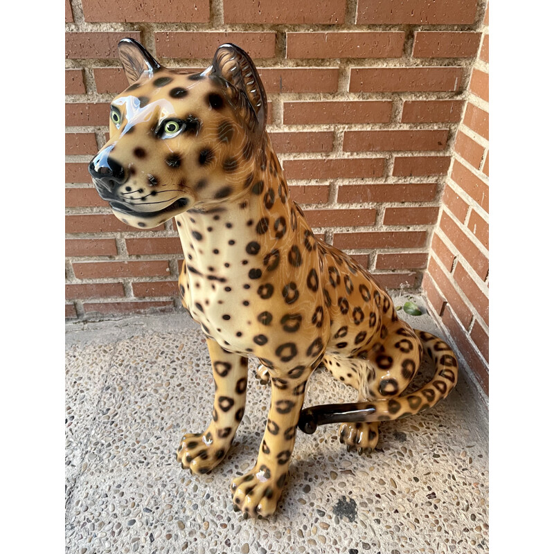 Vintage ceramic leopard