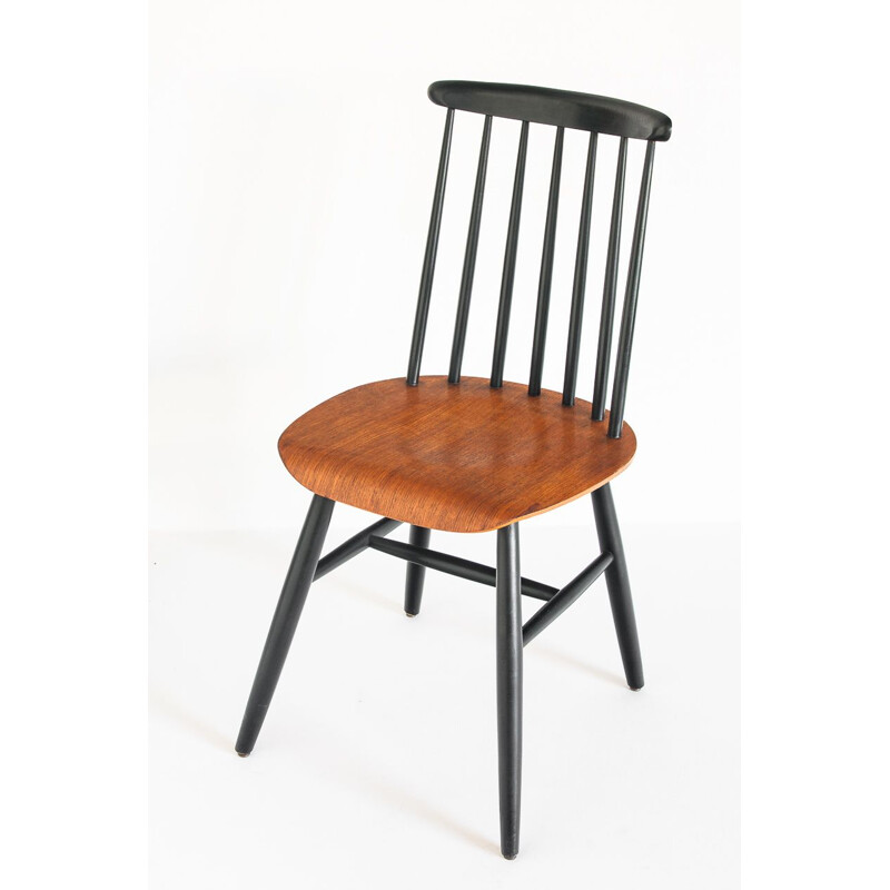 Set of 6 vintage chairs model Fanett style by Ilmari Tapiovaara, France 1960