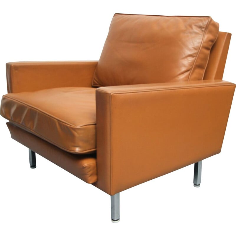 Vintage leather armchair by George Nelson for Herman Miller, 1960s