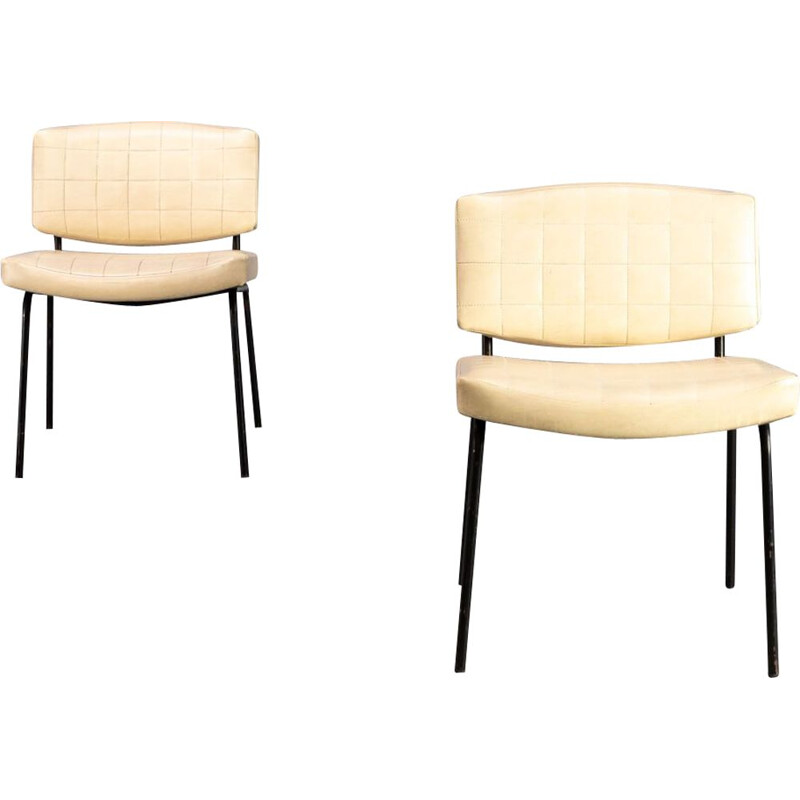 Pair of vintage armchairs by Pierre Guariche for Meurop, 1960s