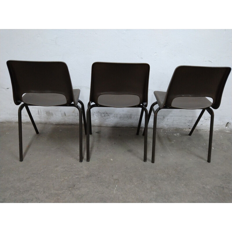 Set of 3 vintage kids school chairs by Jac Vogels for Marko