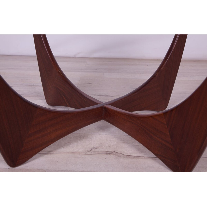 Vintage round teak Astro coffee table by Victor Wilkins for G-Plan, 1950s