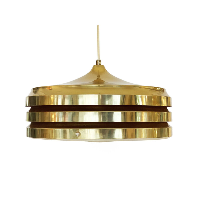 Vintage multi layered pendant lamp by Carl Thore for Granhaga Metallindustri, Sweden 1970s
