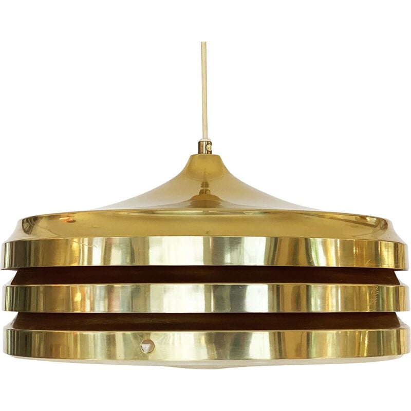 Vintage multi layered pendant lamp by Carl Thore for Granhaga Metallindustri, Sweden 1970s