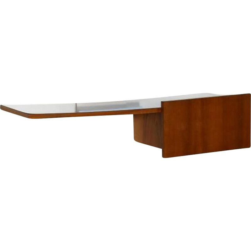 Vintage wooden hanging console by Gio Ponti