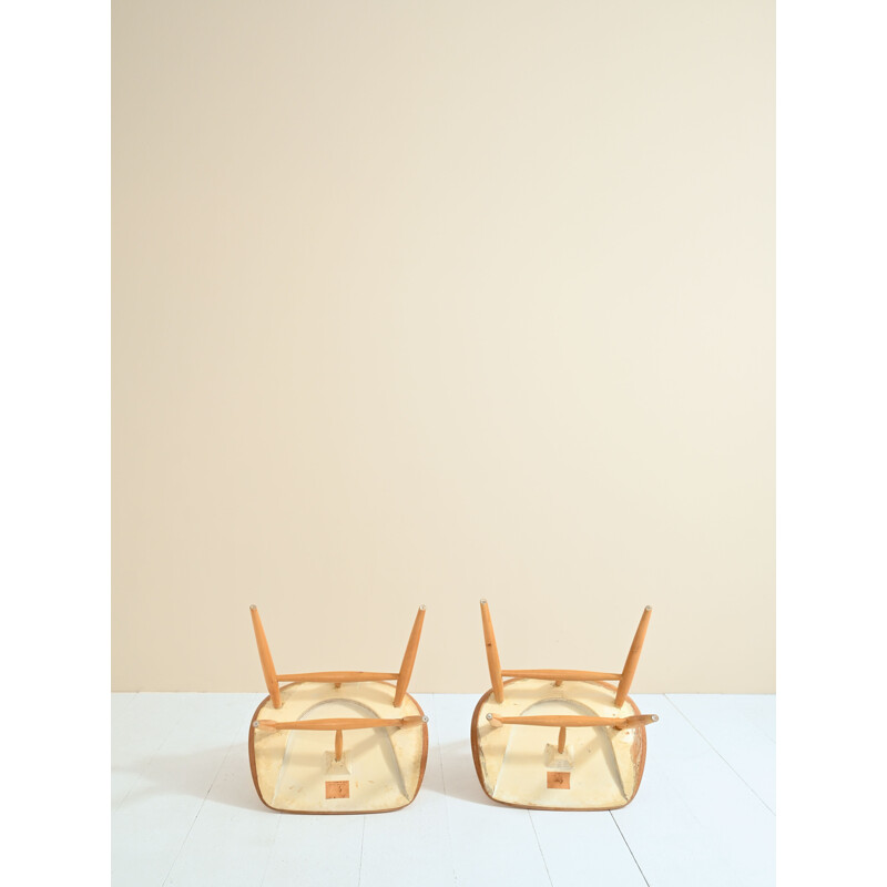Pair of vintage Scandinavian "Mademoiselle" chairs by Ilamari Tapiovaara, 1950-1960s