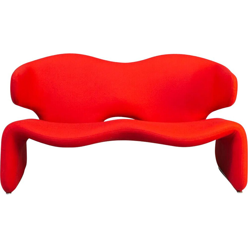 Vintage "djin" two seat sofa by Oliver Mourgue for Airborne, 1960s