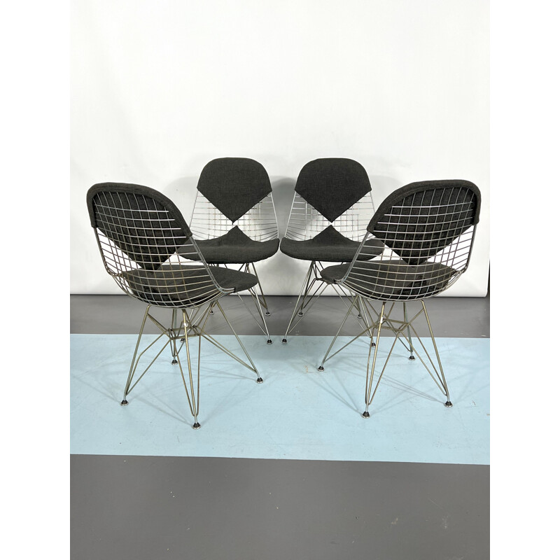 Set of 4 mid-century Dkr Bikini chairs by Charles Eames for Herman Miller, 1960s