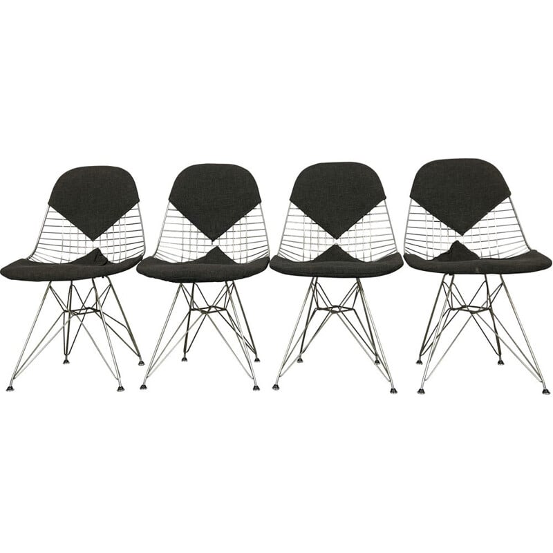 Set of 4 mid-century Dkr Bikini chairs by Charles Eames for Herman Miller, 1960s