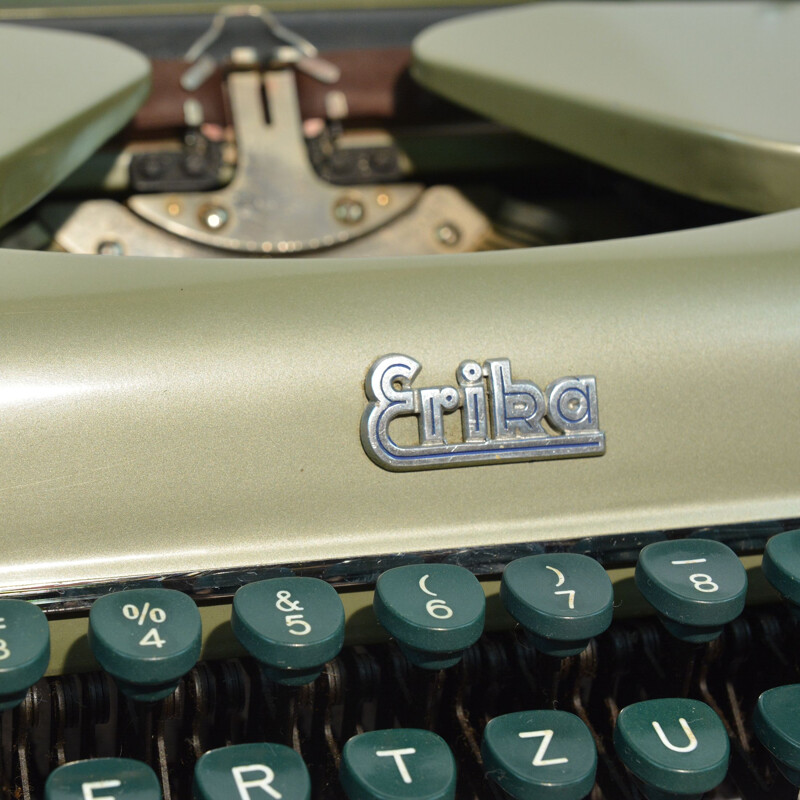Vintage suitcase typewriter model 10 by Erika, Germany 1954