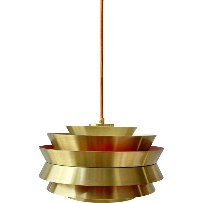 Vintage pendant lamp Trava by Carl Thore for Granhaga Metalindustri, Sweden 1960s