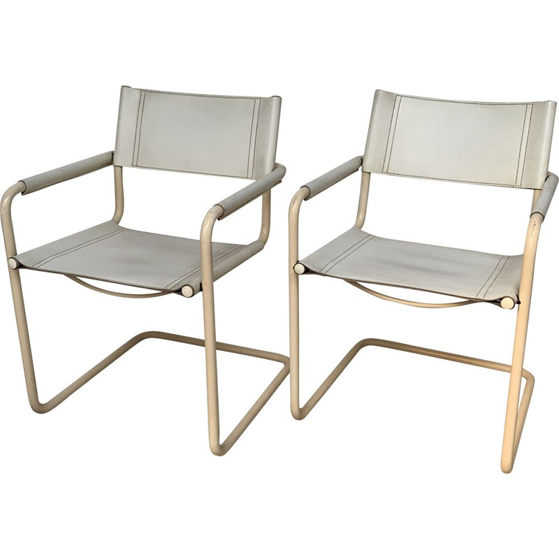 Pair of vintage Bauhaus Mg5 Linea Veam armchairs by Marcel Breuer, Germany 1960