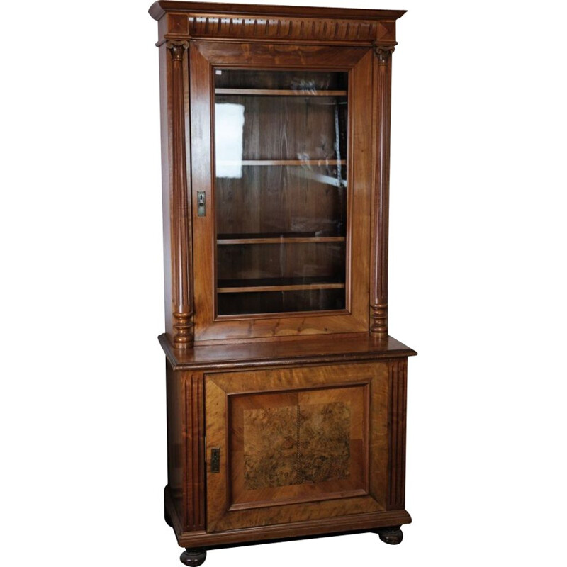 Vintage display cabinet in mahogany, 1880s