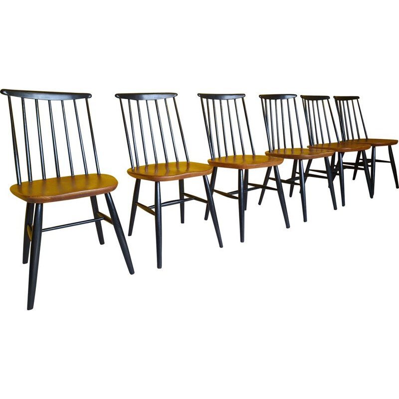 Set of 6 Scandinavian vintage chairs by Ilmari Tapiovaara, 1960