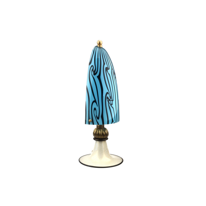 Murano Italy glass table lamp - 1970s