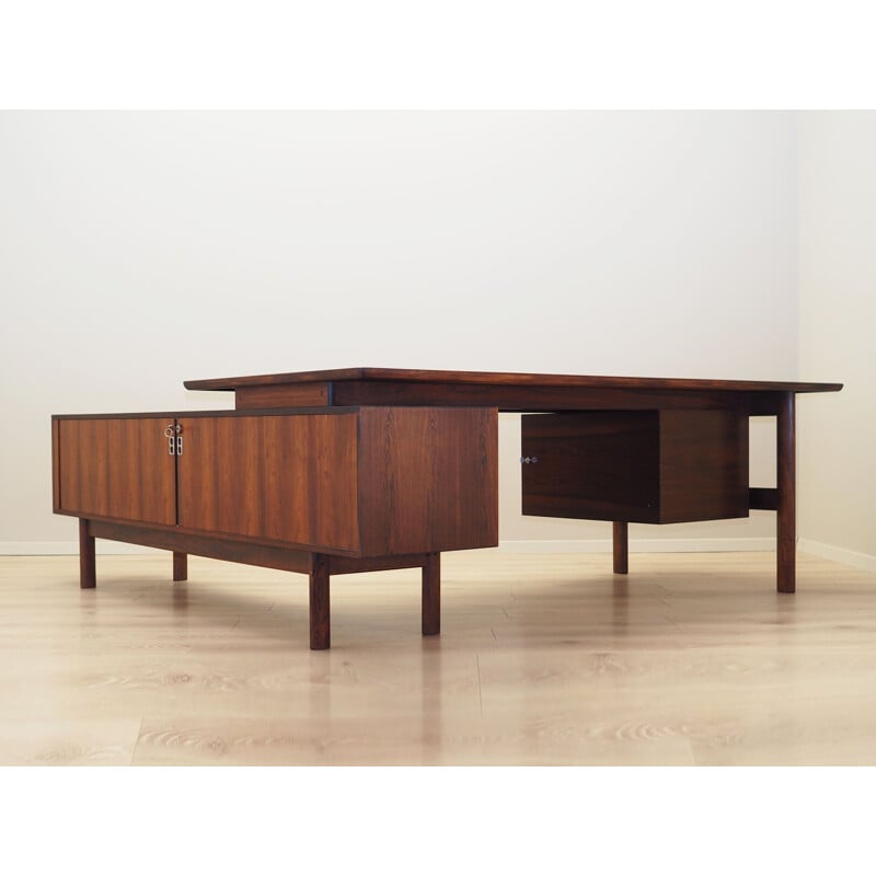 Rosewood vintage Danish desk by Arne Vodder for Sibast, 1960s