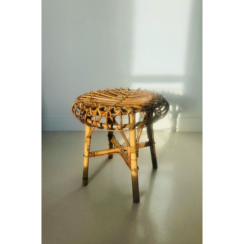 Vintage stool by Franco Albini for Vittorio Bonacina, Italy 1960