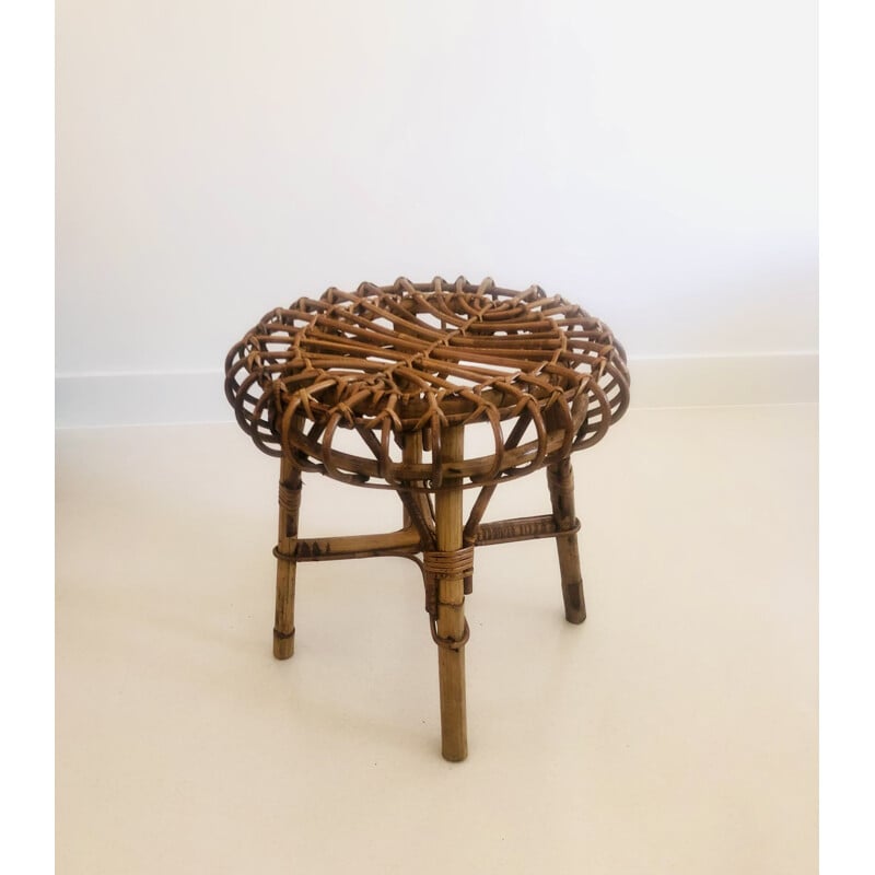 Vintage stool by Franco Albini for Vittorio Bonacina, Italy 1960