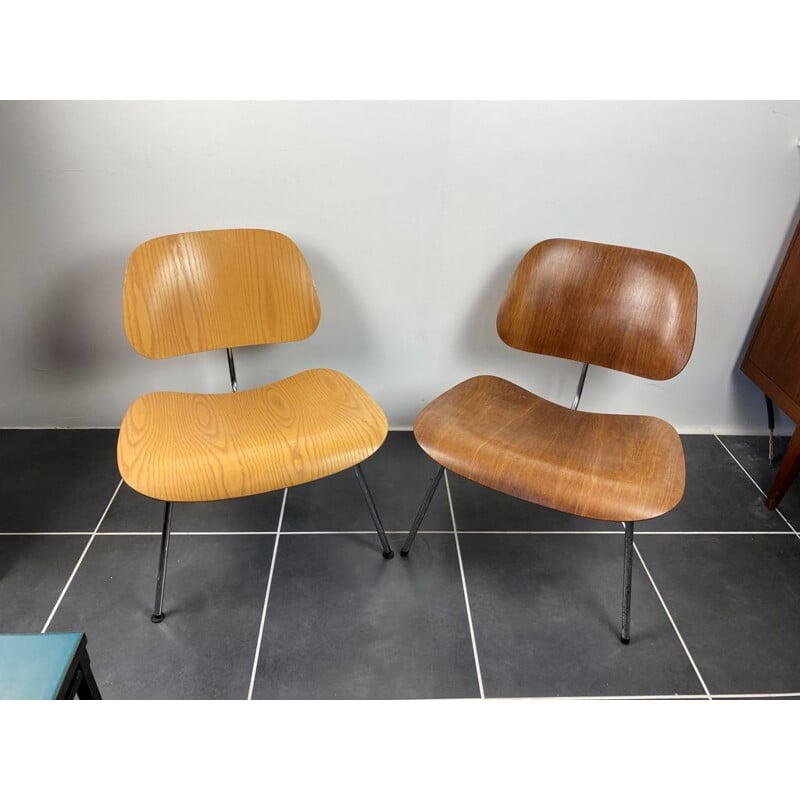 Vintage Lcm chair in natural ashwood by Charles & Ray Eames for Vitra, 2000