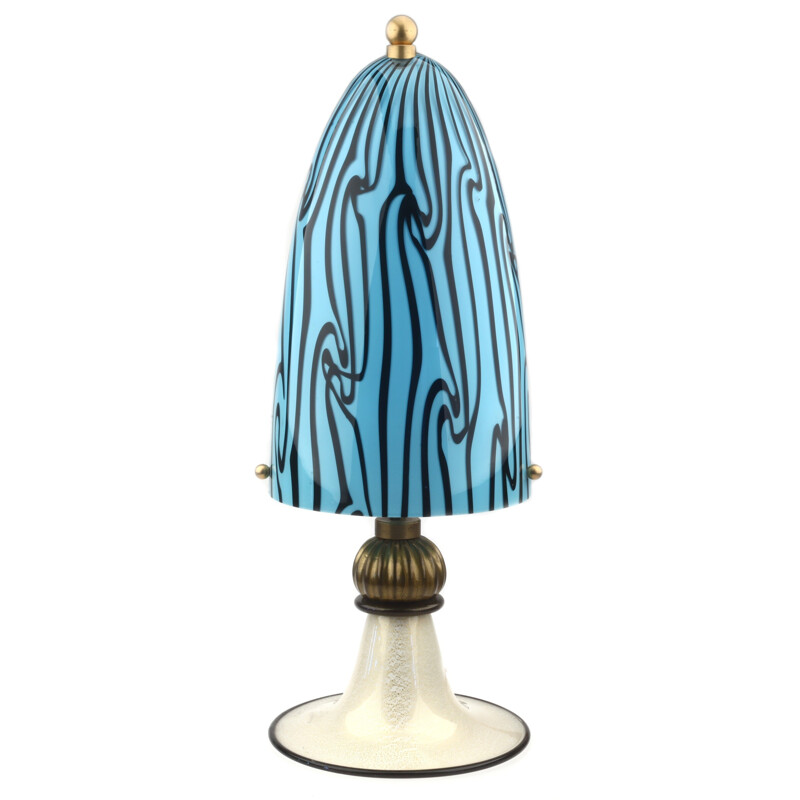 Murano Italy glass table lamp - 1970s