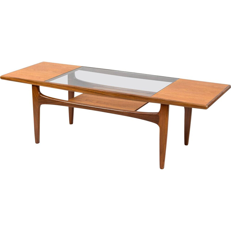 Vintage teak and glass Fresco coffee table by V. Wilkins for G Plan, UK 1967s