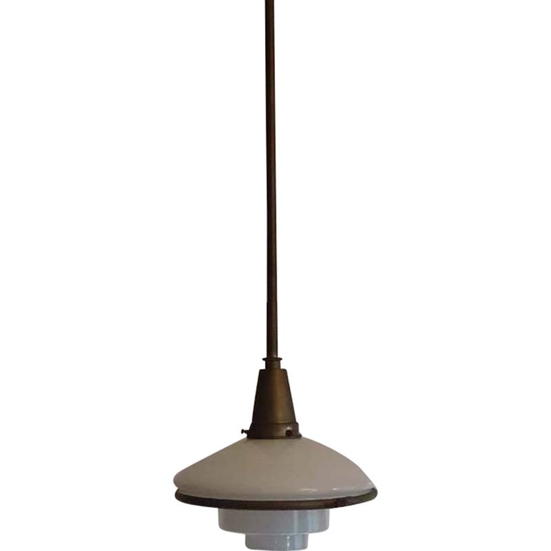 Bauhaus Sistrah Licht pendant lamp in metal, Otto MULLER - 1930s