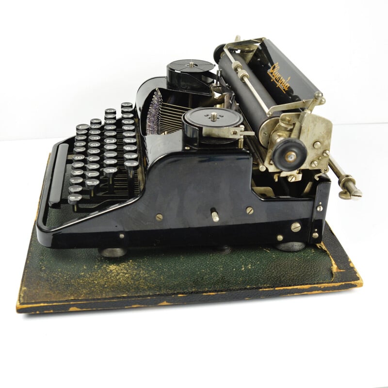 Vintage Simplex suitcase typewriter by Olympia A.G. Stuttgart, Germany 1930s