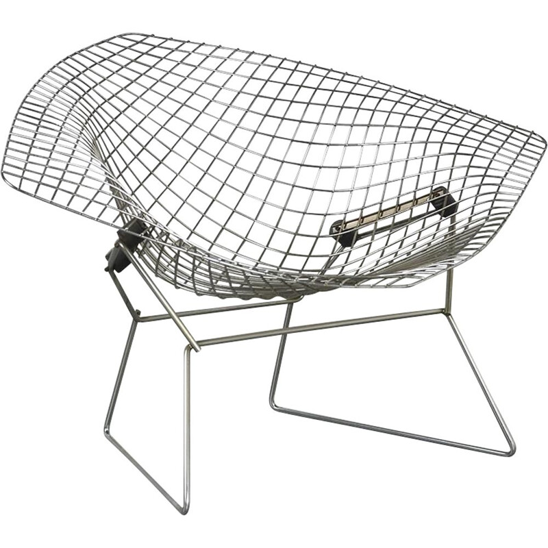 "Large Diamond" vintage armchair by Harry Bertoia for Knoll, 1970