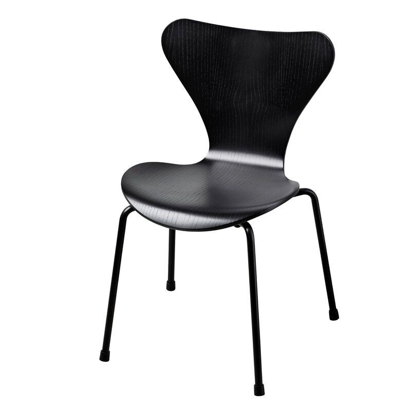 Pair of vintage black series 7 chairs by Arne Jacobsen for Fritz Hansen, 1958