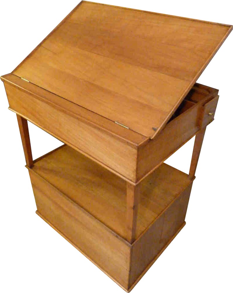 Small Drawing Desk And Cabinet In Cherry Wood 1930s Design Market