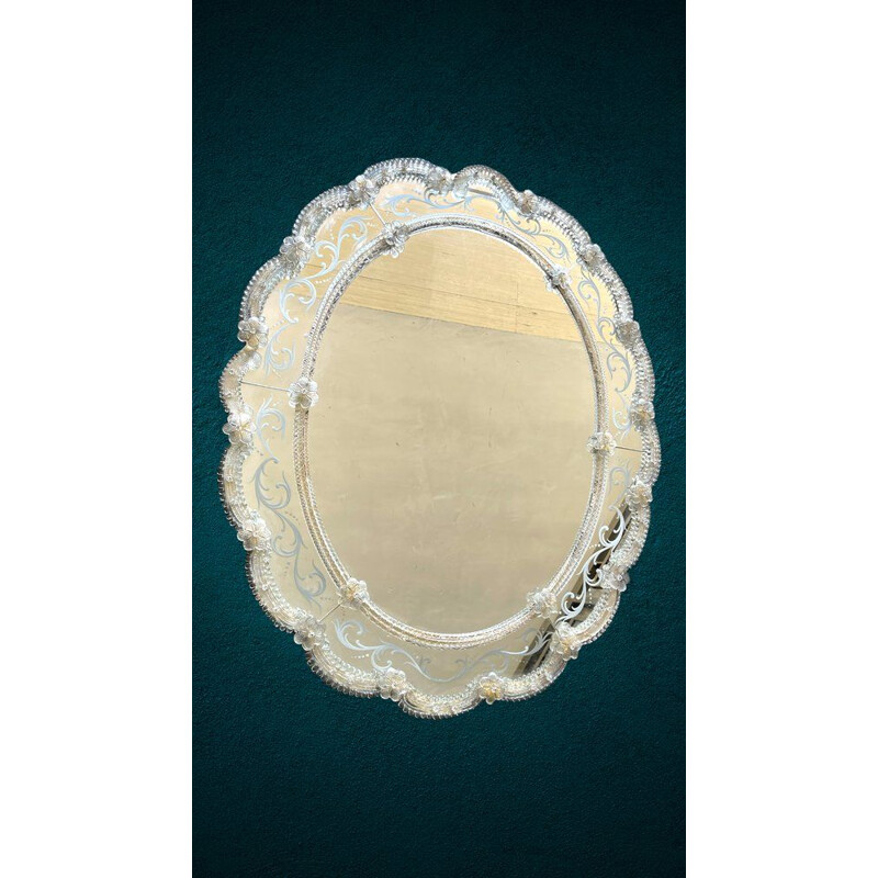 Venetian vintage Murano glass mirror