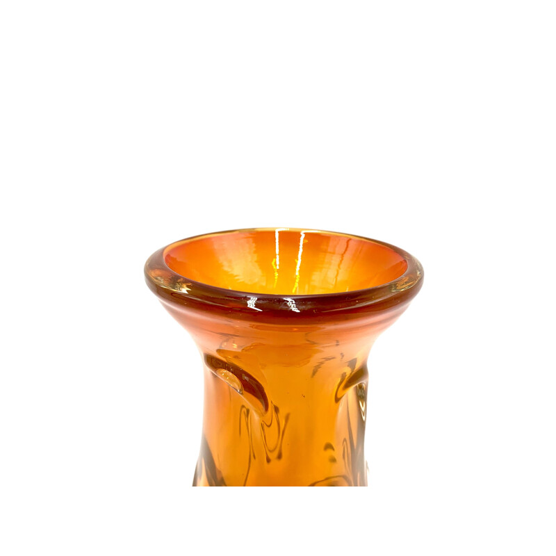 Orange vintage vase, Poland 1960-1970s