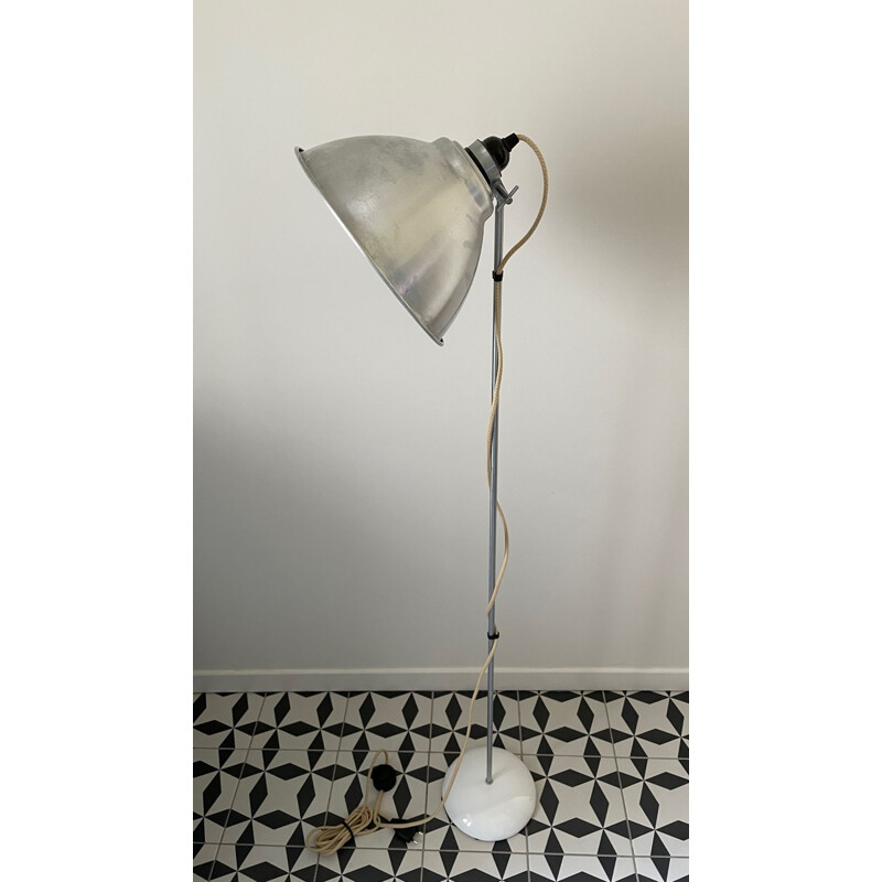Vintage Btc England floor lamp in porcelain and steel